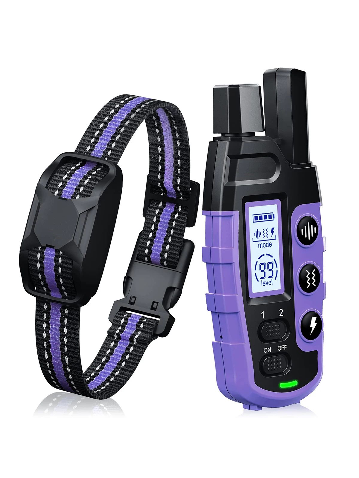 3300 ft Remote Dog Training Collar – Waterproof Rechargeable E-Collar with Beep, Vibration & Static Correction for Dogs
