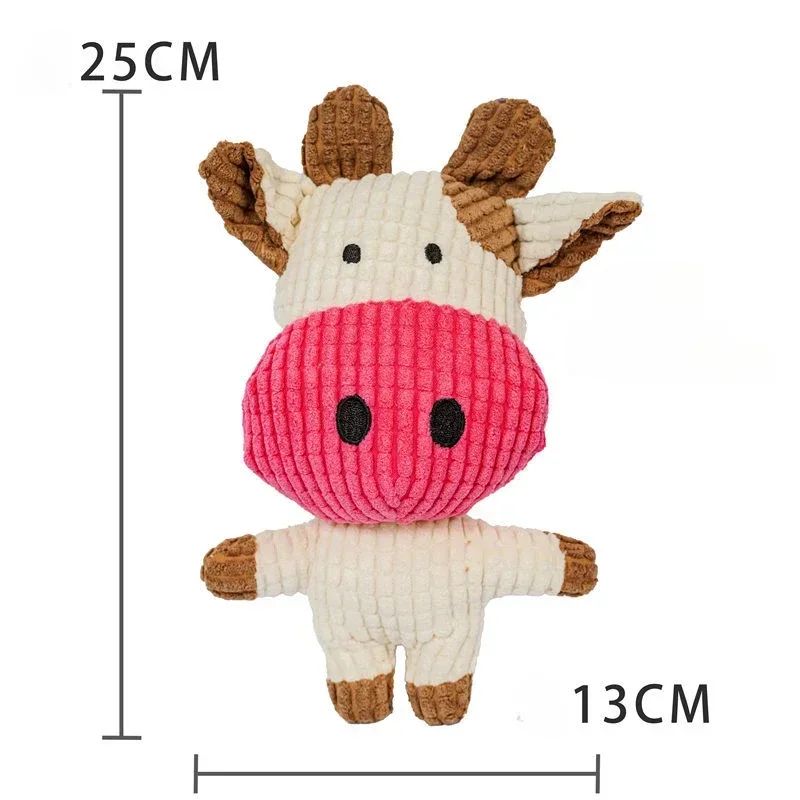 Plush Squeaky Dog & Cat Toy – Soft Teething Chew Toy for Boredom Relief, Interactive Play & Puppy Training