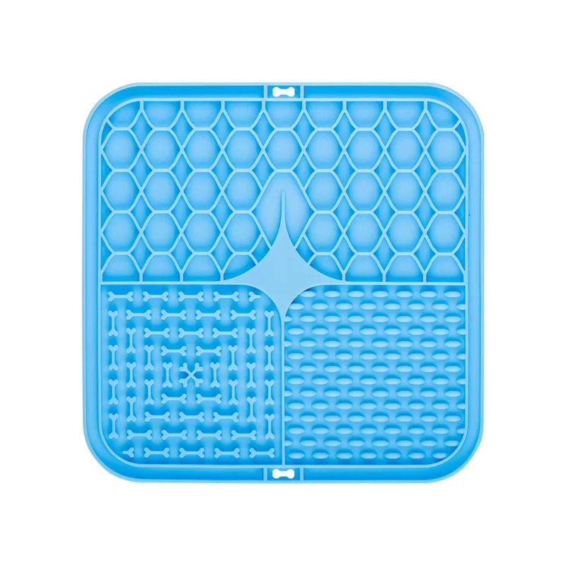Silicone Pet Lick Mat Slow Feeder – Suction Cup Food Training Plate for Dog Bathing, Anxiety Relief & Healthy Eating