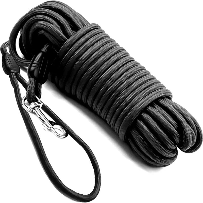 Long Nylon Dog Training Lead – 16.4 ft to 65.6 ft Tracking Leash for Recall Training, Walking & Outdoor Adventures
