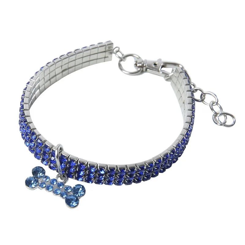 Rhinestone Dog Collar with Crystal Jewelry – Adjustable Bling Pet Necklace Collar for Small Dogs & Cats