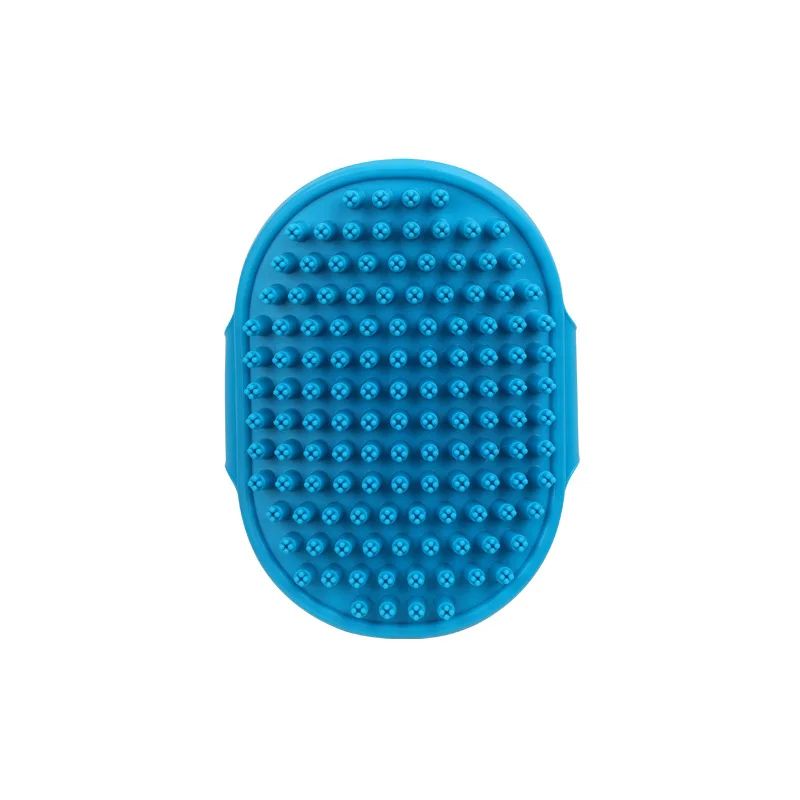 Pet Grooming Bath Brush with Adjustable Ring Handle – Rubber Deshedding Massage Comb for Dogs & Cats