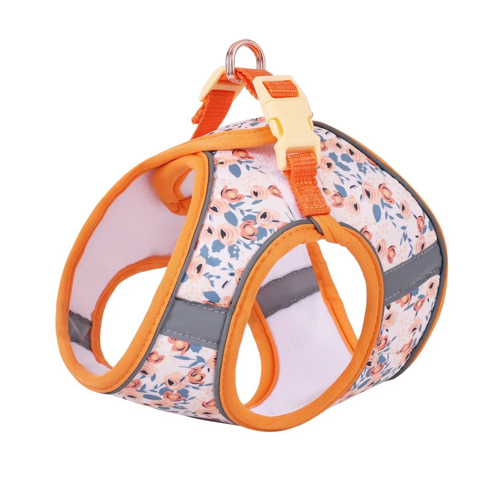 Reflective Adjustable Dog Harness & Leash Set with Matching Collar – Soft No-Pull Vest for Small & Medium Pets