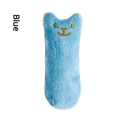 Catnip Teething & Teeth Grinding Plush Cat Toy – Interactive Chew, Bite & Vocal Kitten Toy for Indoor Cats