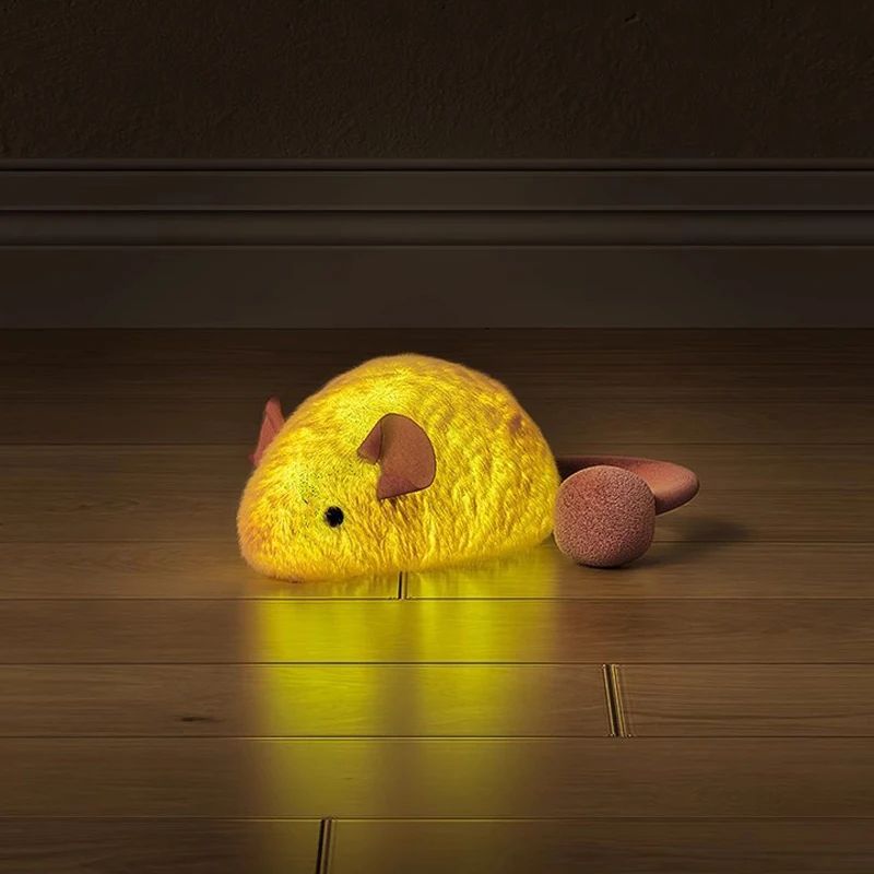 Interactive Glow-in-the-Dark Plush Mouse Cat Toy – Catnip Chew Toy for Indoor Cats, Kittens & Boredom Relief