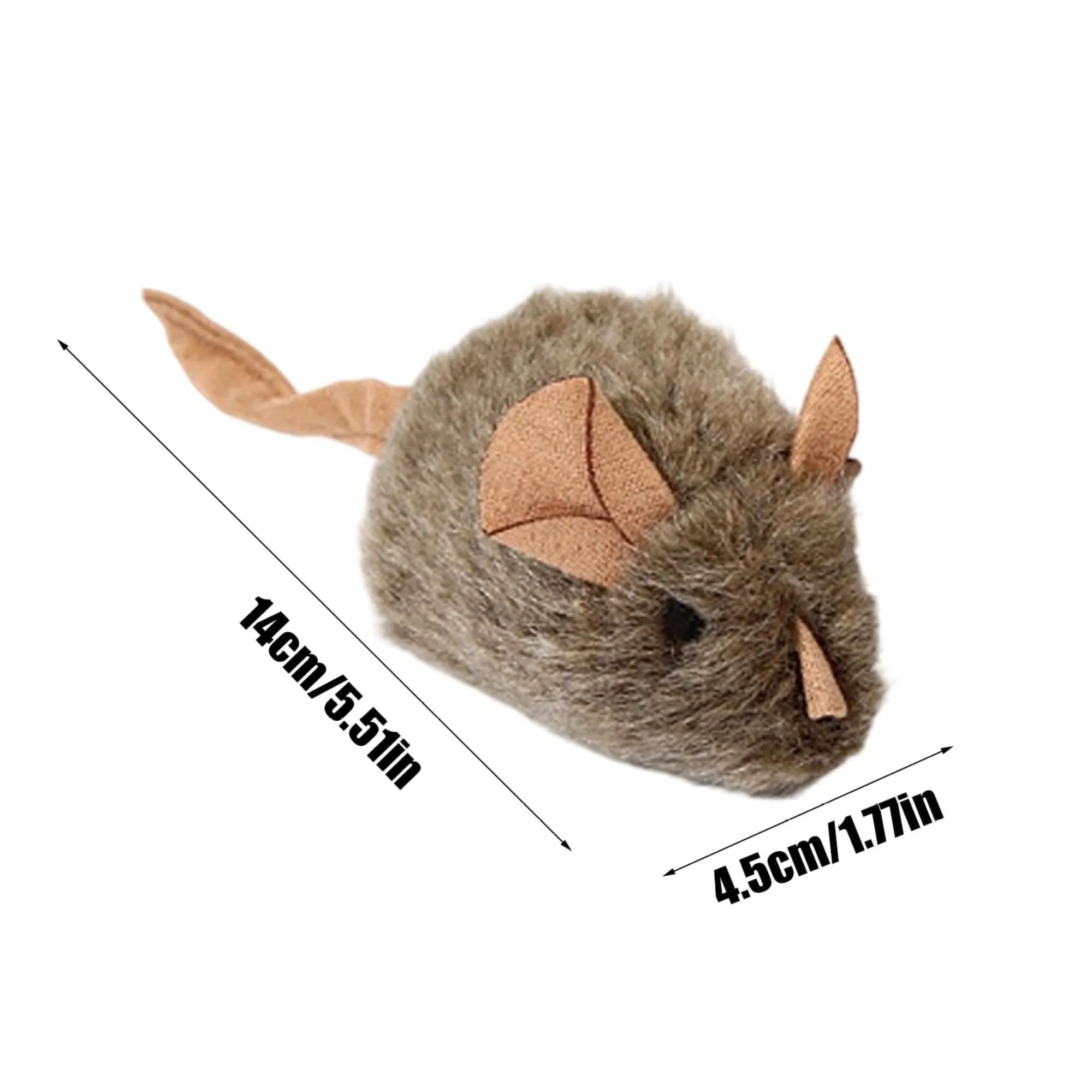 Interactive Plush Mouse Cat Toy – Squeaky Bite-Resistant Chew Toy for Kittens & Indoor Cats