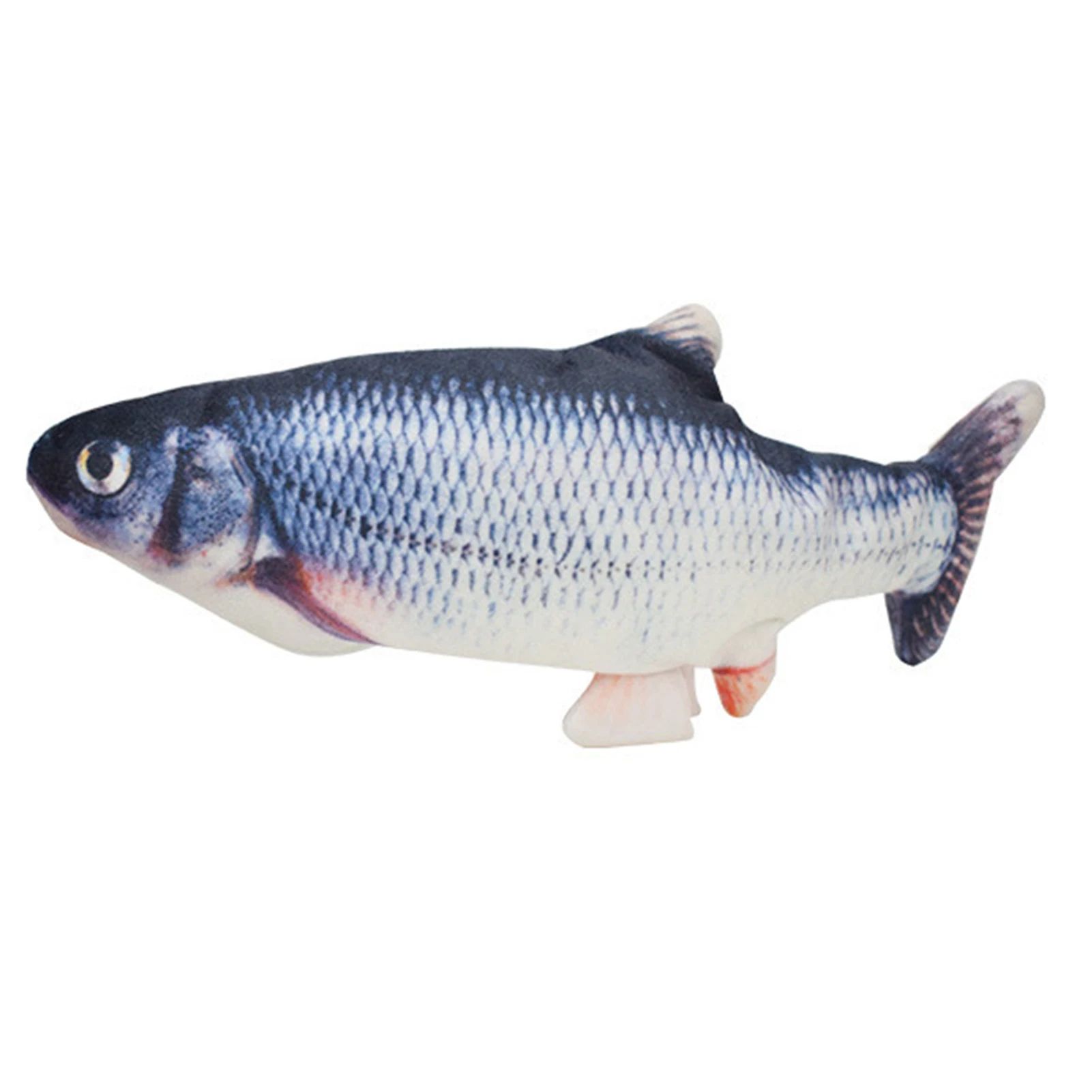 USB Rechargeable Flopping Fish Cat Toy 11.8 in – Interactive Self-Moving Plush Fish for Cats, Puppies & Small Dogs