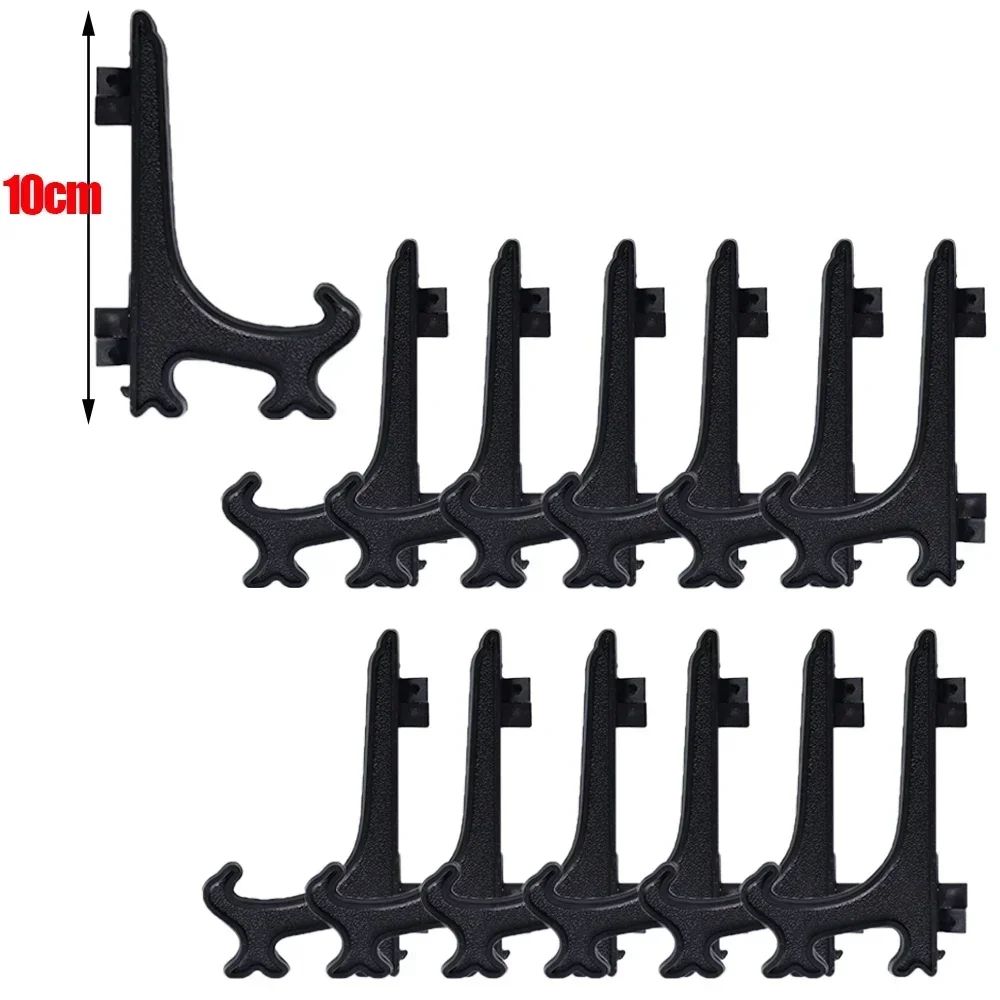 20-Pack Clear Acrylic Display Easel Stands – Tabletop Plate, Photo & Picture Frame Holders