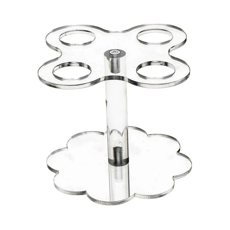 Acrylic Ice Cream Cone Stand – Transparent 4/6/16-Hole Dessert Display Holder for Cones, Cupcakes & Party Buffets