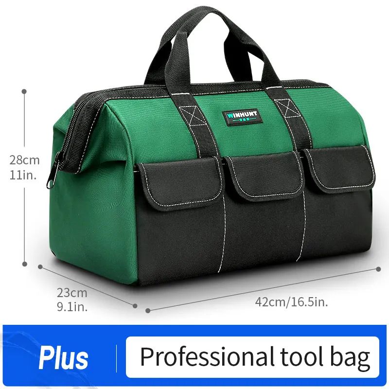 Large Capacity Tool Bag – Heavy-Duty Oxford Cloth Tool Storage Organizer with Wide Opening & Portable Carry Hand