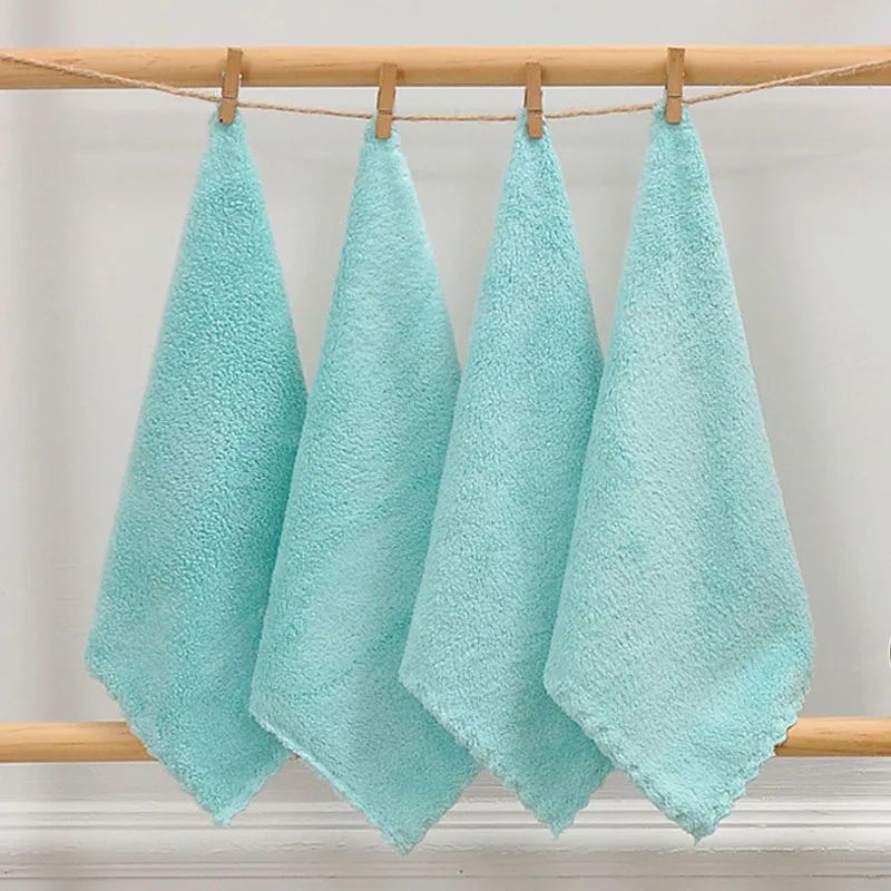 Coral Fleece Hand Towels – Soft Absorbent Face, Dish & Kids Towels for Bathroom, Kitchen & Daily Use