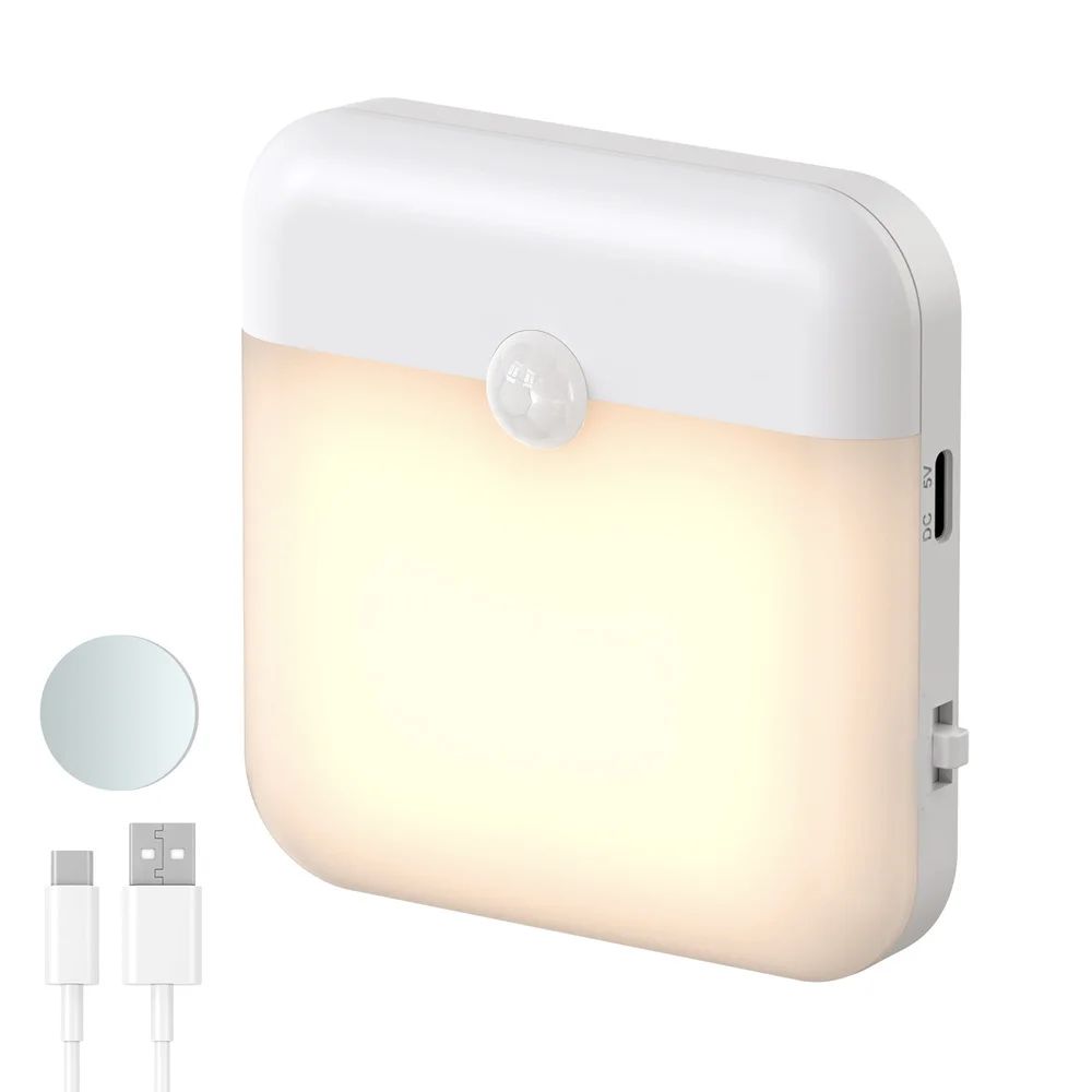 Rechargeable LED Motion Sensor Night Light – Wireless PIR Closet Cabinet Security Light for Hallway & Indoor Home