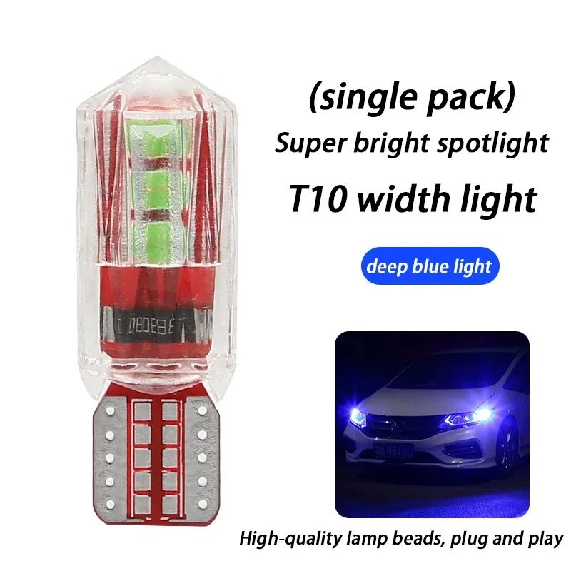 T10 Ice Blue LED Car Bulb – Super Bright 12V Plug-and-Play Interior, License Plate, Reading & Clearance Light