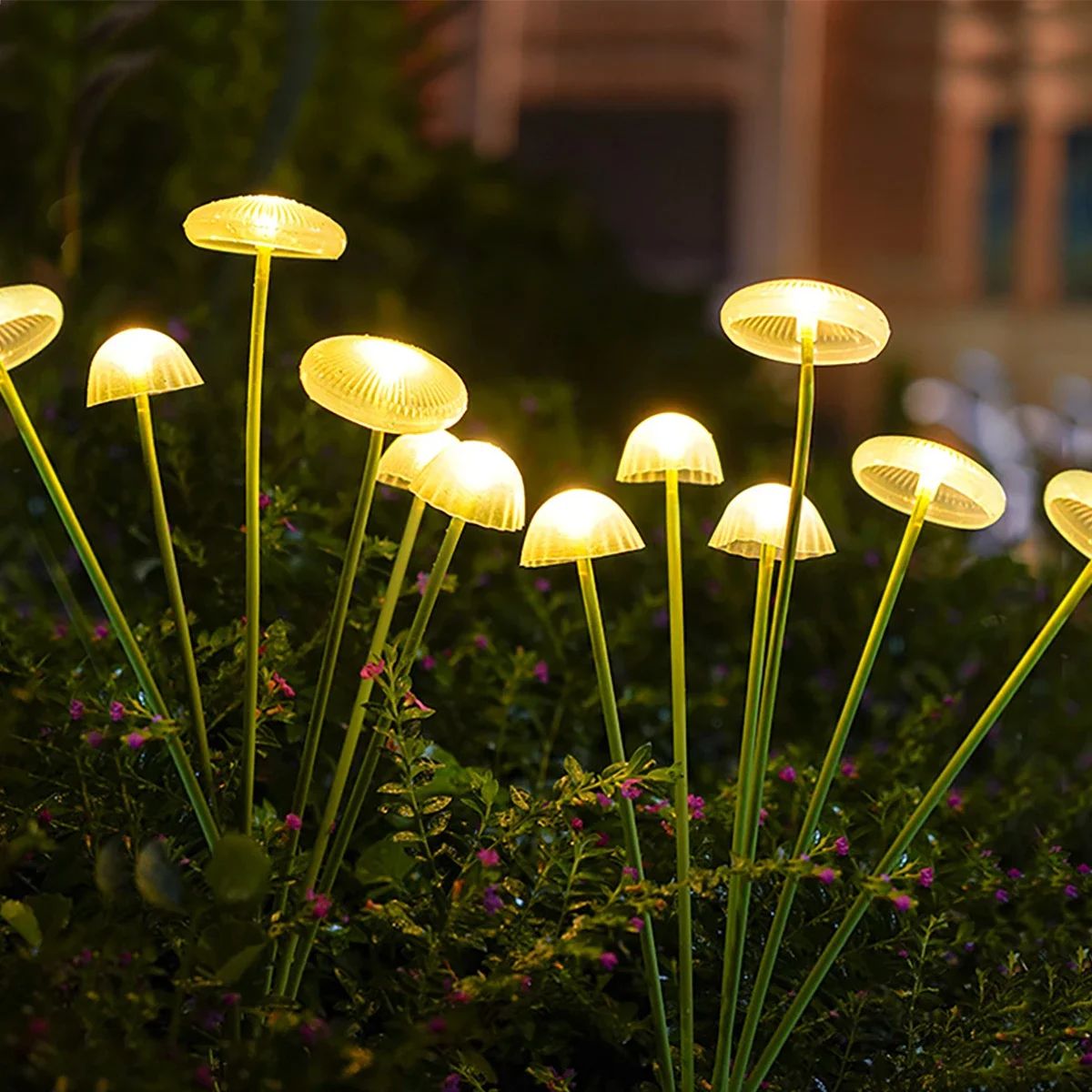 LED Solar Jellyfish Mushroom Garden Lights – IP65 Waterproof Outdoor Landscape Pathway, Lawn & Patio Decorative Stake