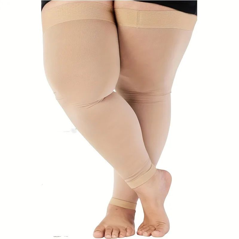 1 Pair Plus Size Compression Knee-High Socks – 2XL-7XL Graduated Support Stockings for Sports & Everyday Wear