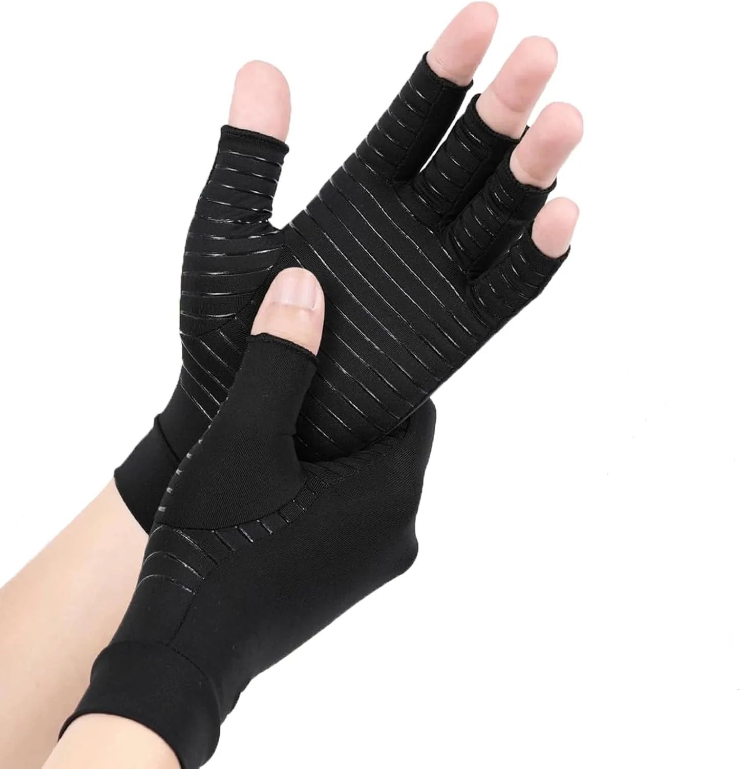 1 Pair Copper Arthritis Compression Gloves – Hand Support for Arthritis, Carpal Tunnel, Joint Pain & Swelling Relief