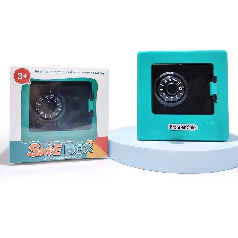 Mini Retro ATM Money Bank Safe Box – Password Lock Coin & Cash Saving Box with Automatic Banknote Deposit for Kids