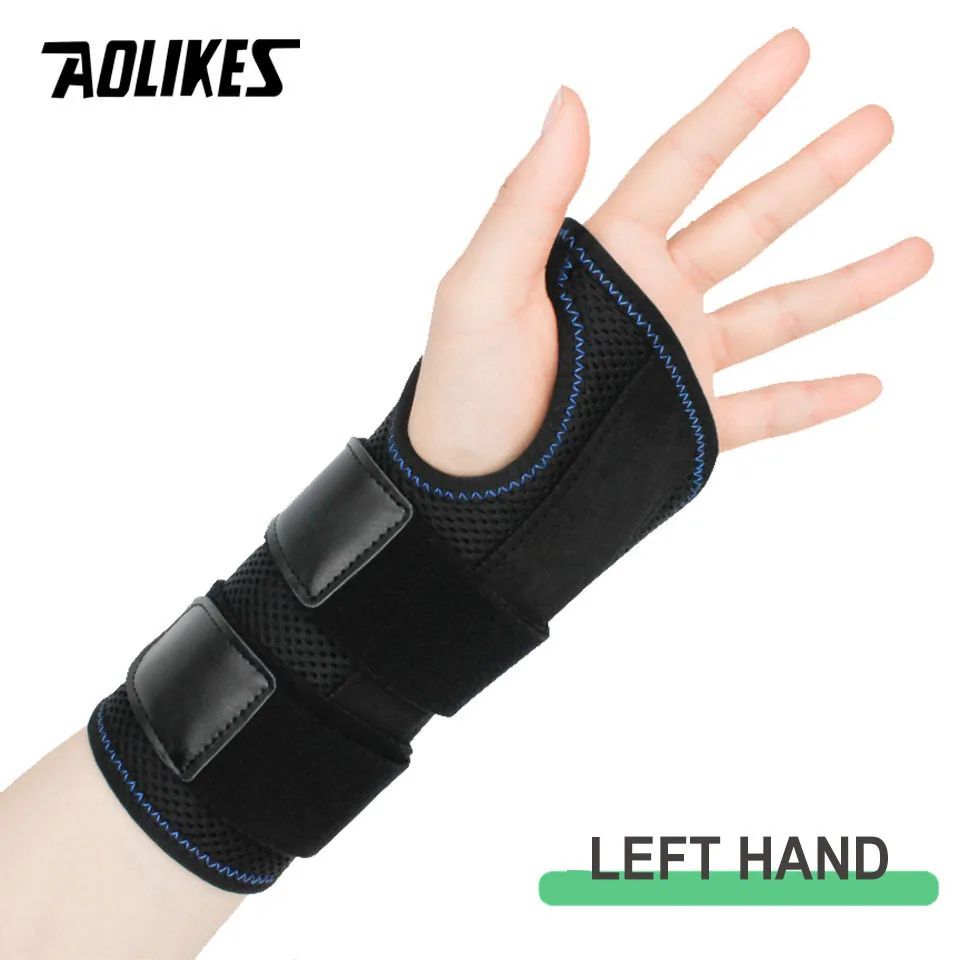 1pc Adjustable Wrist Brace for Carpal Tunnel Relief – Night Wrist Support Splint with 3 Metal Stays for Left or Right H