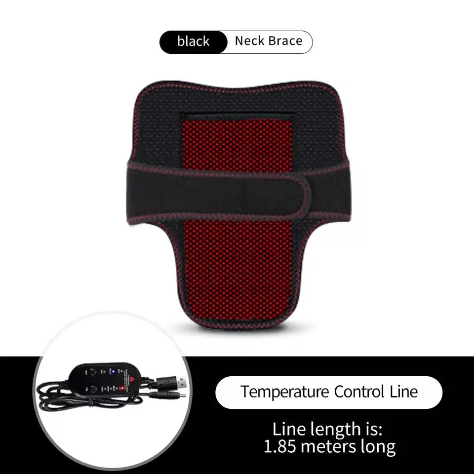Electric Heated Neck Brace Massager with Adjustable Heat – Neck Support Wrap for Pain Relief & Relaxation Therapy