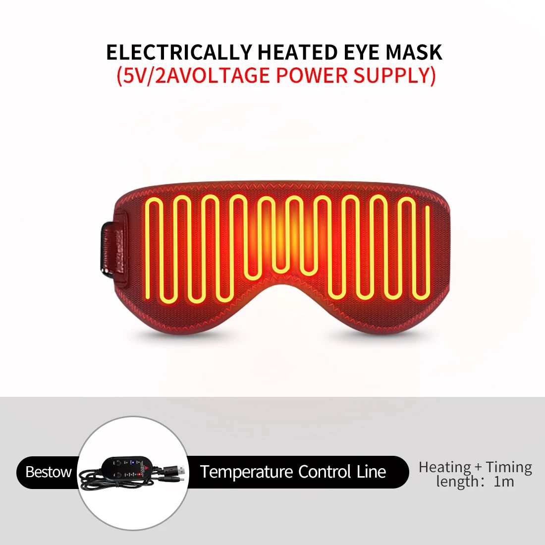 Heating Massage Eye Mask with Warm Compress – Electric Heated Eye Pad for Dry Eyes, Eye Fatigue & Better Sleep