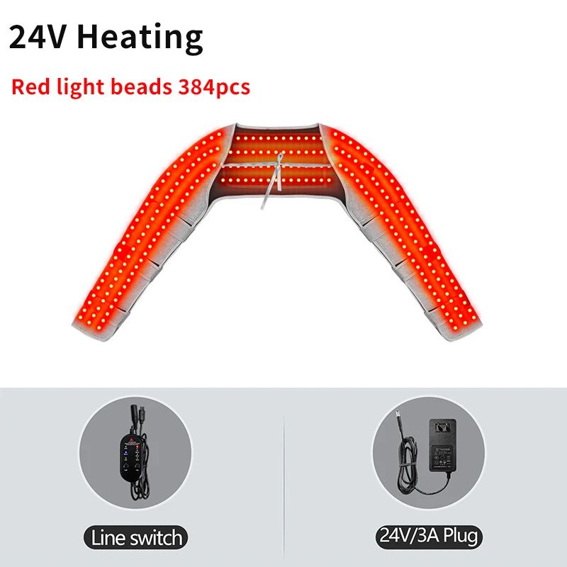 Red Light Heated Shoulder & Arm Massager Wrap with Vibration – Electric Therapy Pad for Muscle & Joint Relief