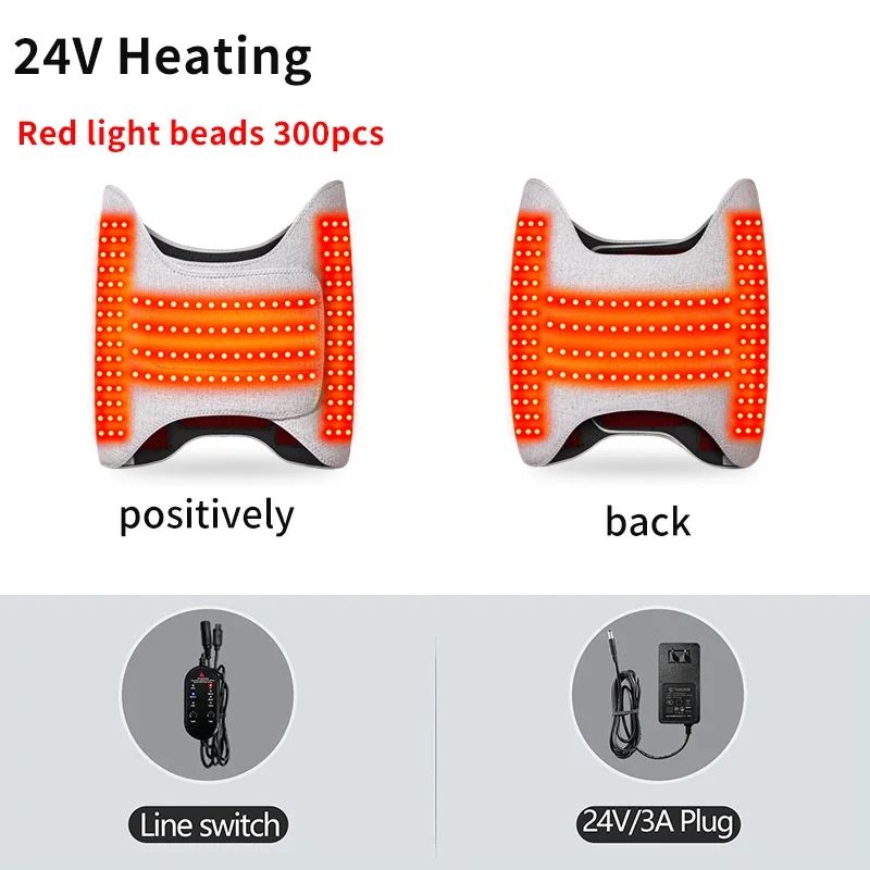 Red Light Heating Waist Massager Belt with Vibration – Electric Hot Compress Lumbar Brace for Back & Hip Pain Relief