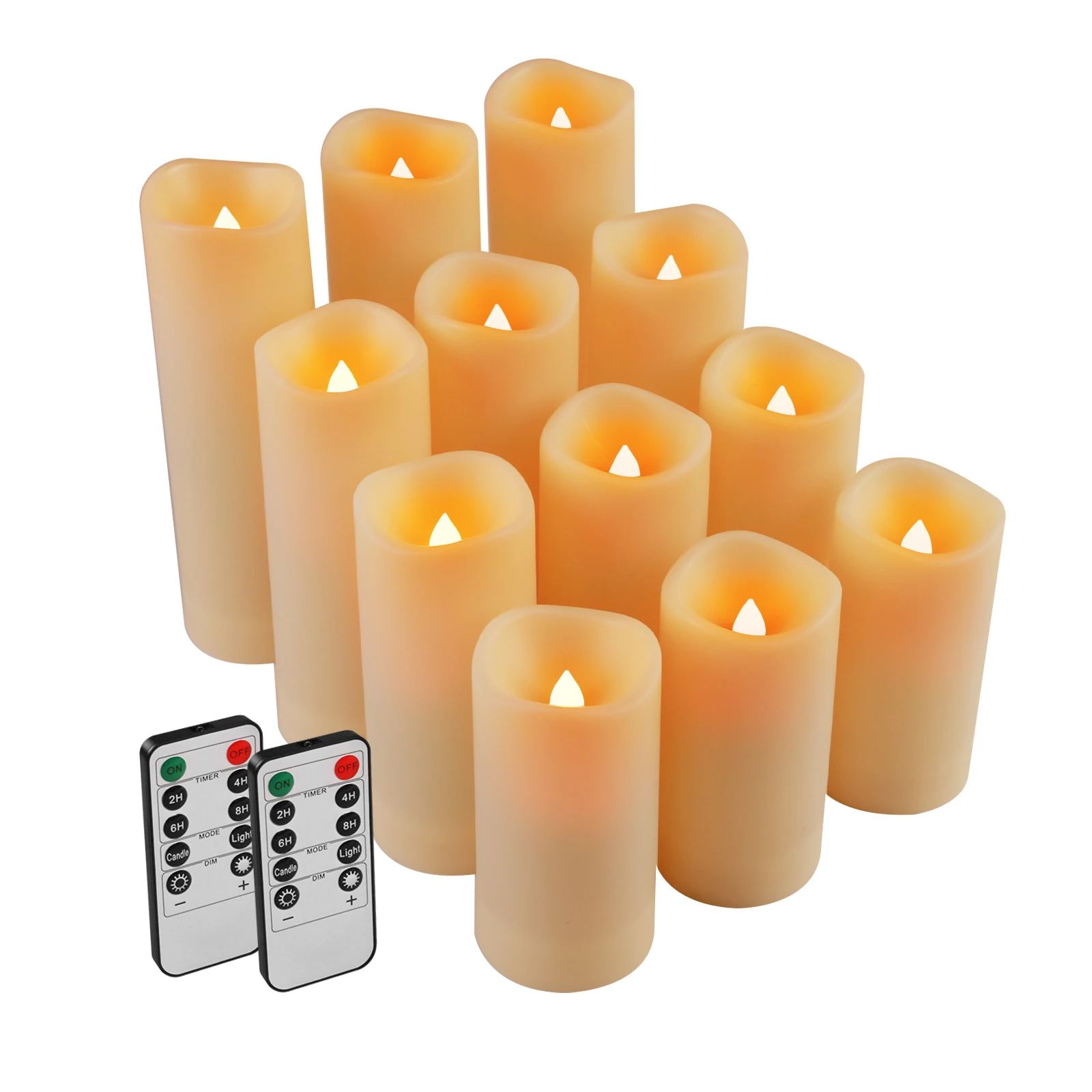 12-Pack Waterproof LED Flameless Tea Light Candles with Remote Control – Battery Operated Flickering Candles for Home