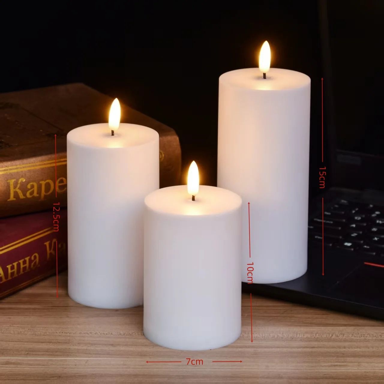 3pcs Flameless LED Pillar Candle Set with Remote & Timer – Battery Operated Flickering Real Wax Candles for Home Decor