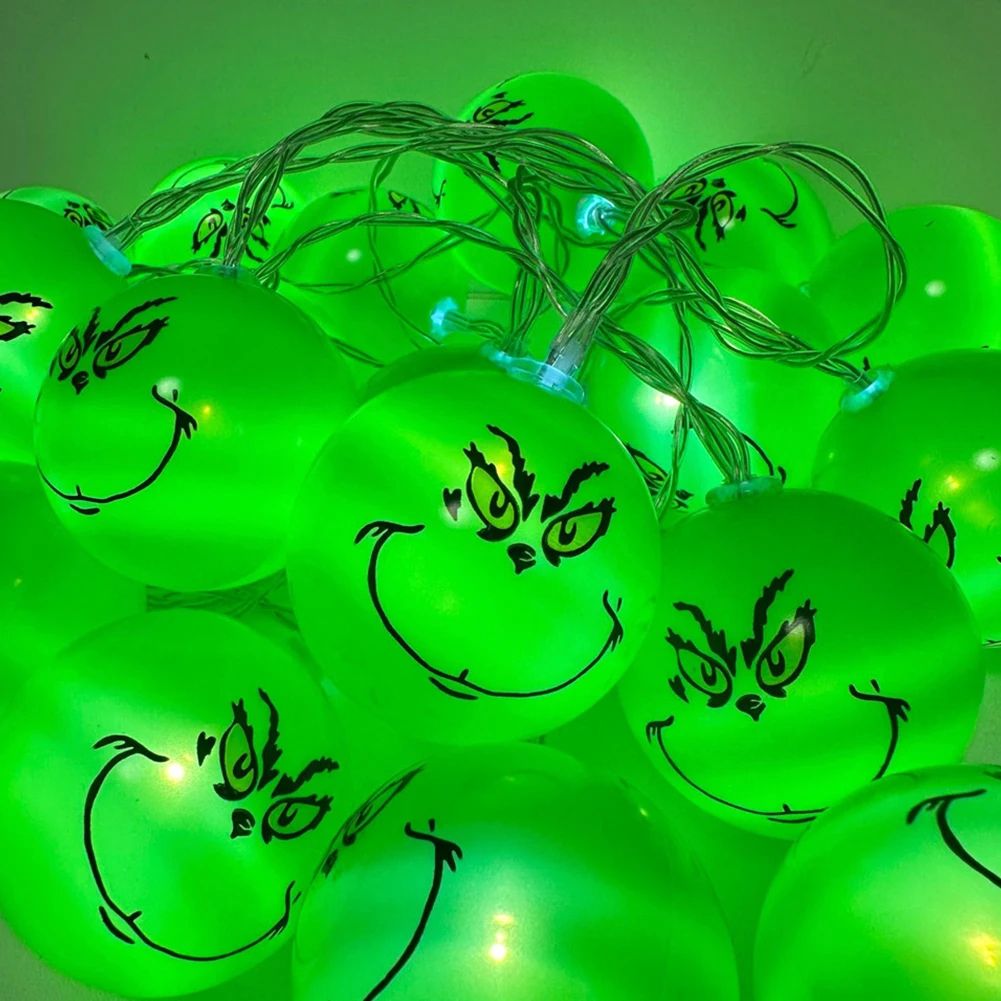 Halloween Green Ball LED String Lights – USB & Battery Fairy Lights for Party, Tree & Indoor Outdoor Decor