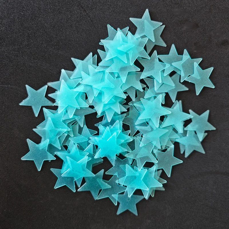 100pcs Glow in the Dark Star Wall Stickers – Luminous Ceiling Decals for Kids' Bedroom & Nursery Room Decor