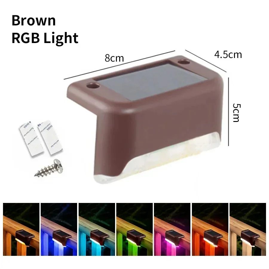 Solar Deck Lights Outdoor – Waterproof LED Solar Step Lights for Stairs, Patio, Fence, Railing & Pathway