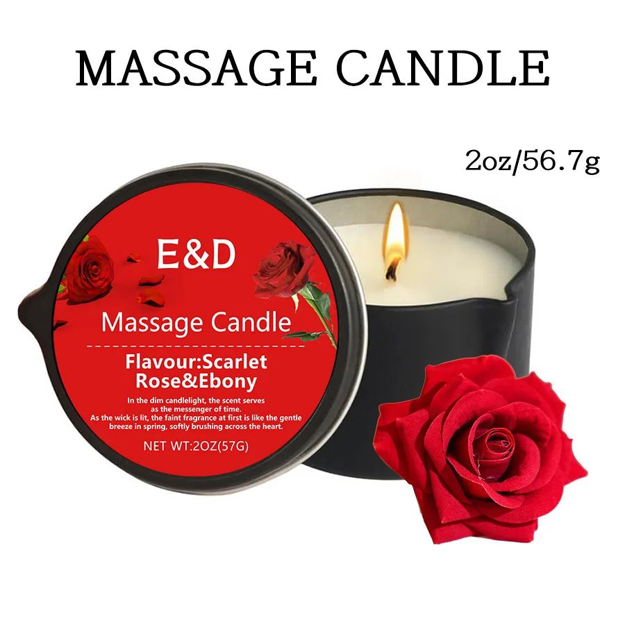 Massage Oil Candle – Aromatherapy Scented Spa Candle for Stress Relief & Skin Moisturizing
