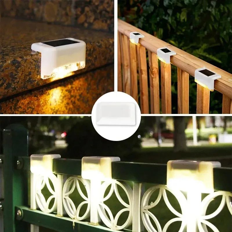 LED Solar Step Light – Waterproof Outdoor Stair, Path, Fence & Garden Deck Lighting