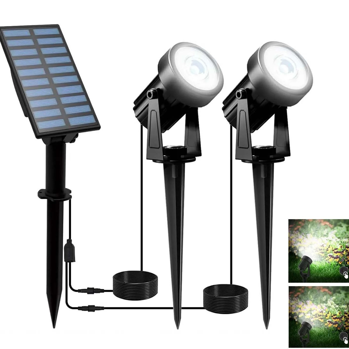 Solar LED Spotlight IP65 – Outdoor Garden Landscape Light for Trees, Pathways, Yard & Wall Decoration