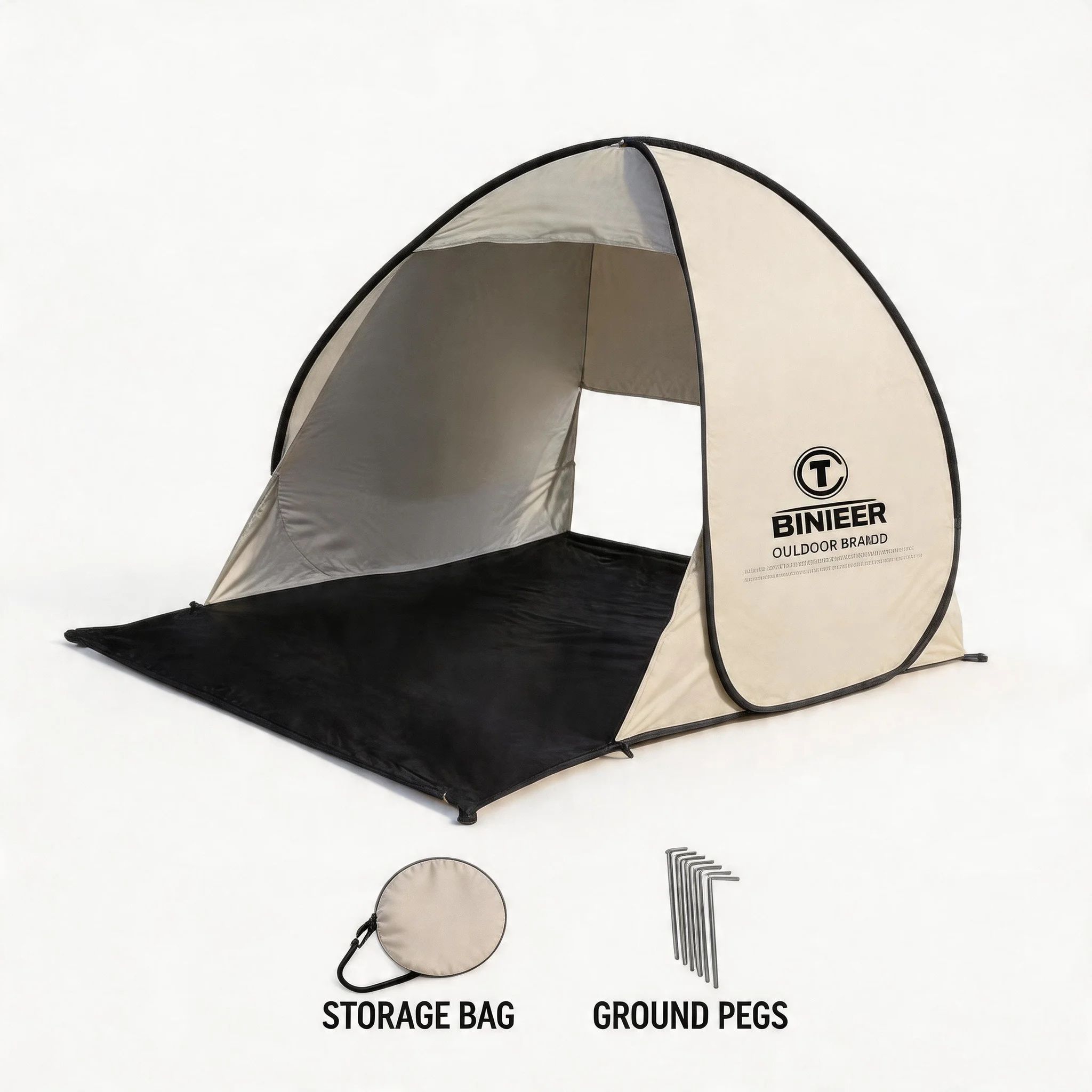 Pop-Up Beach Tent – Waterproof UV Sun Shelter, Lightweight Instant Setup Camping Tent with Carry Bag & Stakes
