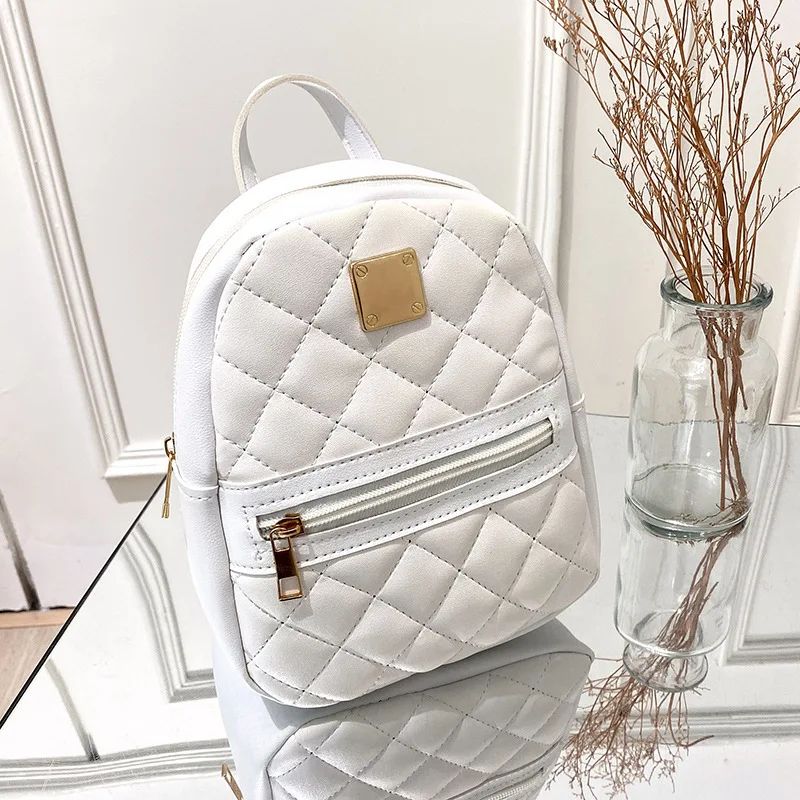 Women's Embroidered PU Leather Backpack – Korean Style Fashion School Travel Daypack for Girls