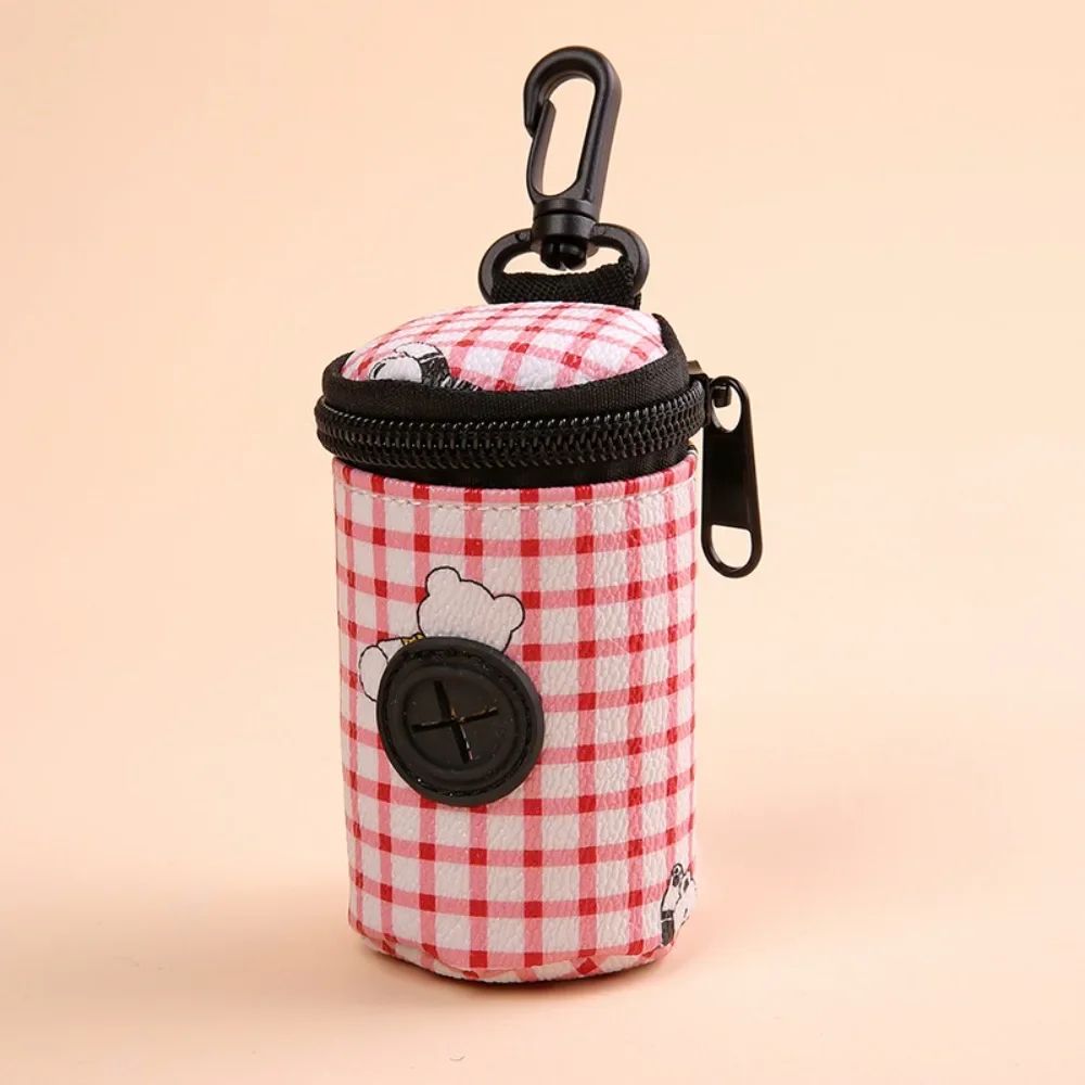 Hangable Dog Poop Bag Dispenser – Portable Zipper Waste Bag Holder with Keychain for Dog Walking Accessories