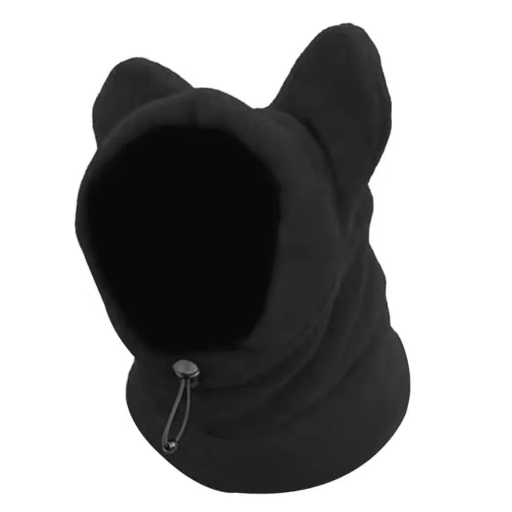 Soft Fleece Dog Bat Hat – Warm Ear-Covering Winter Pet Hoodie Cap with Adjustable Buckle for Small & Medium Dogs