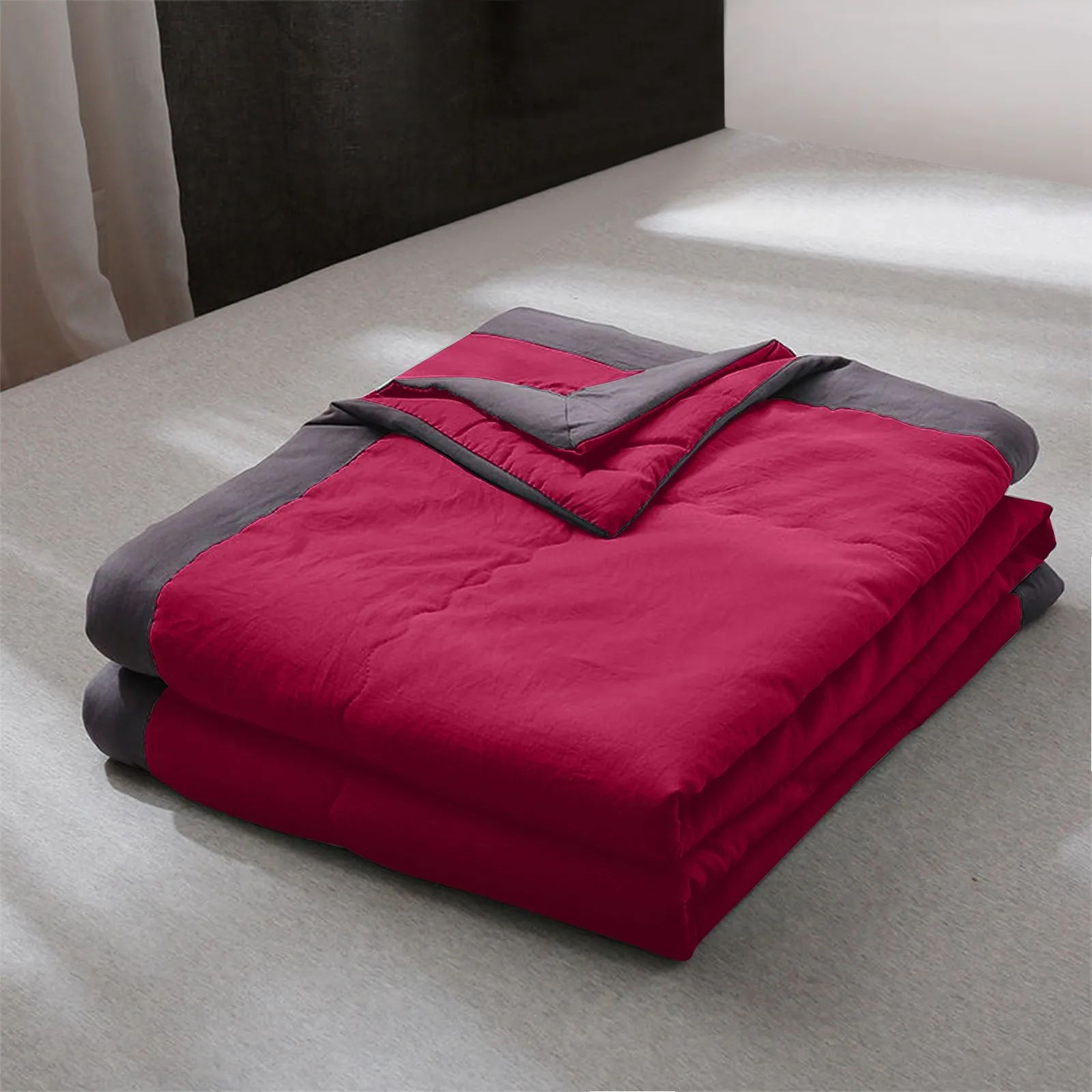 Double-Sided Cooling Summer Quilt – Breathable Washed Cotton Cold Effect Blanket for Hot Sleepers, Spring & Summer Beddi