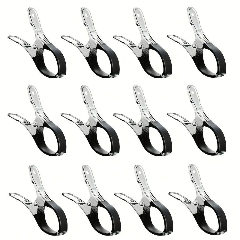 Heavy Duty Pool Cover Clips – Durable Stainless Steel Windproof Spring Clamps with Plastic Handles for Outdoor Covers