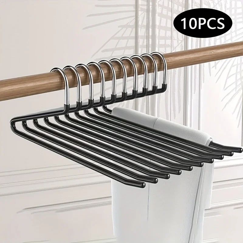 Z-Shaped Stainless Steel Pants Hanger – Space-Saving Multifunctional Trouser Rack for Jeans, Clothes & Closet Storage