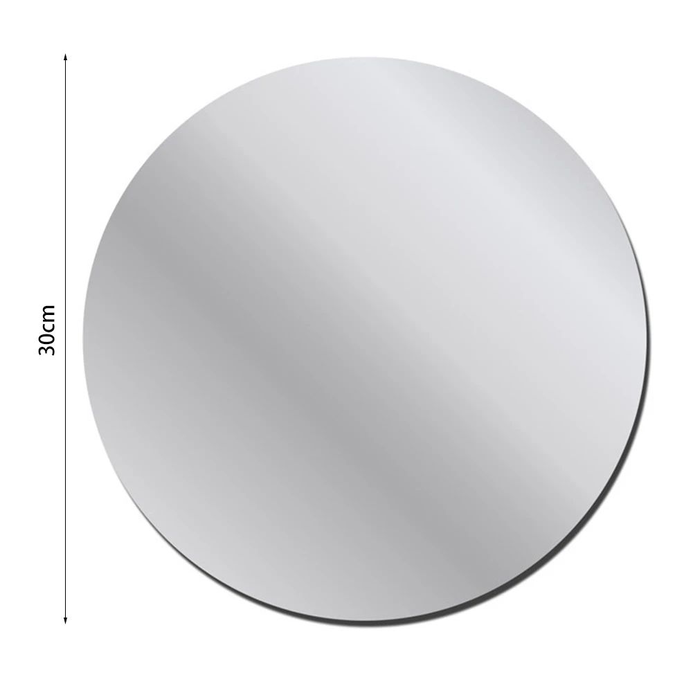 Round Acrylic Mirror Wall Stickers – Self-Adhesive 3D Decorative Mirror Decals for Bathroom Bedroom Living Room Decor