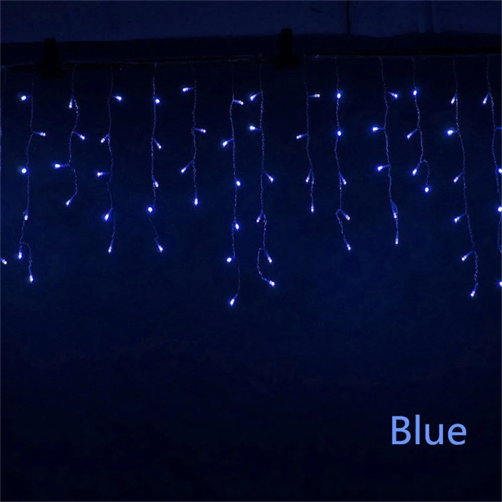 5M LED Christmas Waterfall Curtain Lights – 16.4 Ft Outdoor Droop String Lights for Garden Eaves Party Holiday Decor