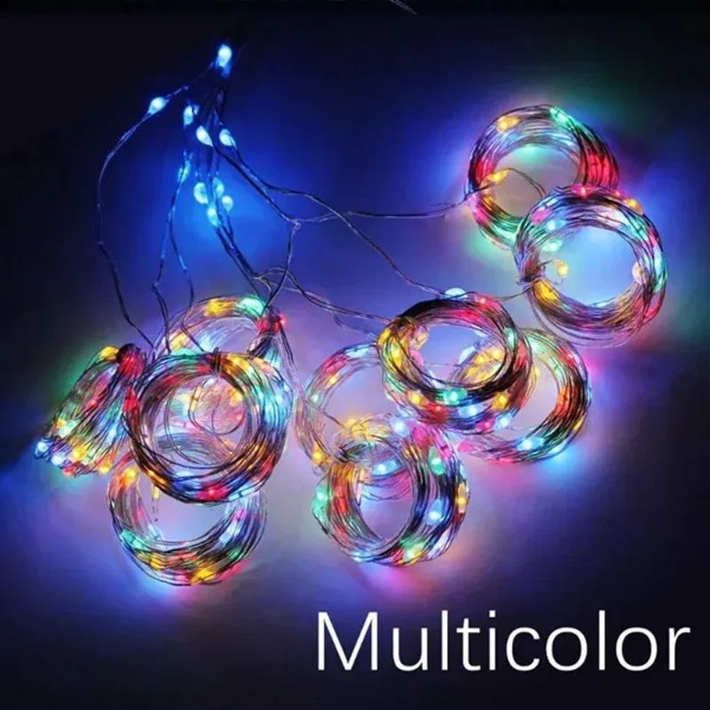 USB LED Curtain String Lights – 8 Mode Waterproof Fairy Lights with Remote Timer for Wedding Christmas Party Decor