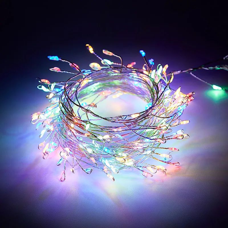 USB LED Firecracker String Lights – 9.8/19.7/29.5 ft Remote Fairy Garland Lights for Wedding Christmas Garden Decor