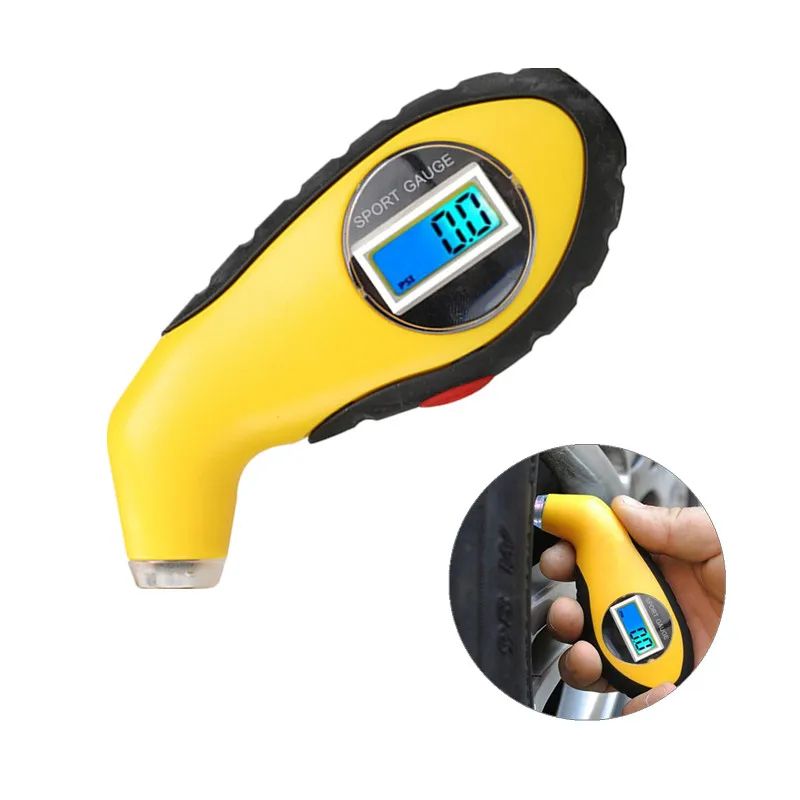 Digital Tire Pressure Gauge – Compact LCD PSI Air Meter Tester for Car, Truck, Motorcycle & Bike Tires with Easy Read