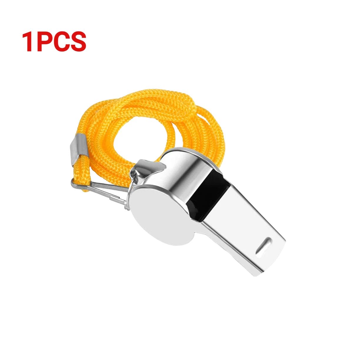 Metal Referee Whistles – Loud Sports Whistle with Neck Rope for Soccer Football Basketball Rugby Training