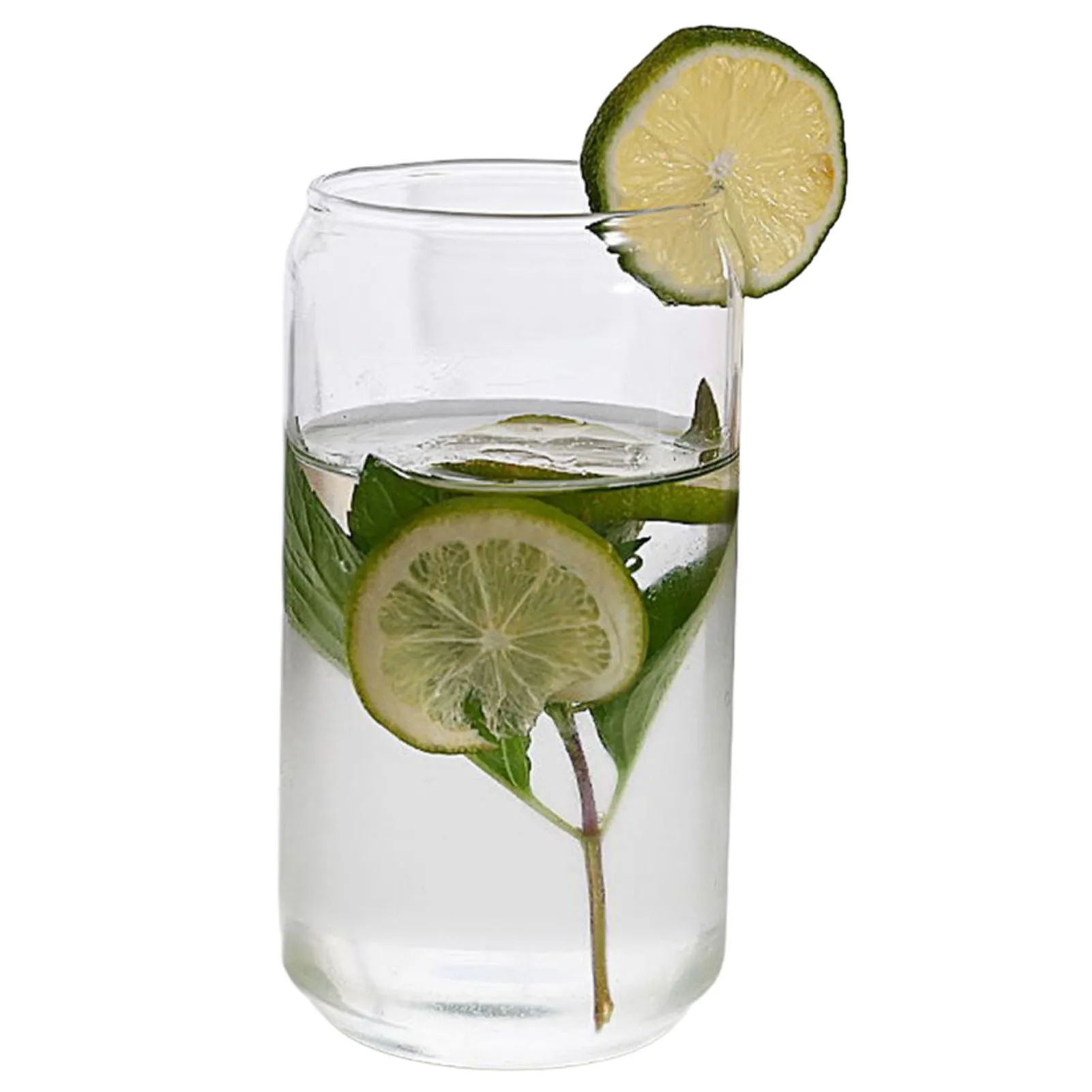 Clear Borosilicate Drinking Glass Cup – Large Capacity Can-Shaped Mug for Coffee Tea Juice & Bubble Tea