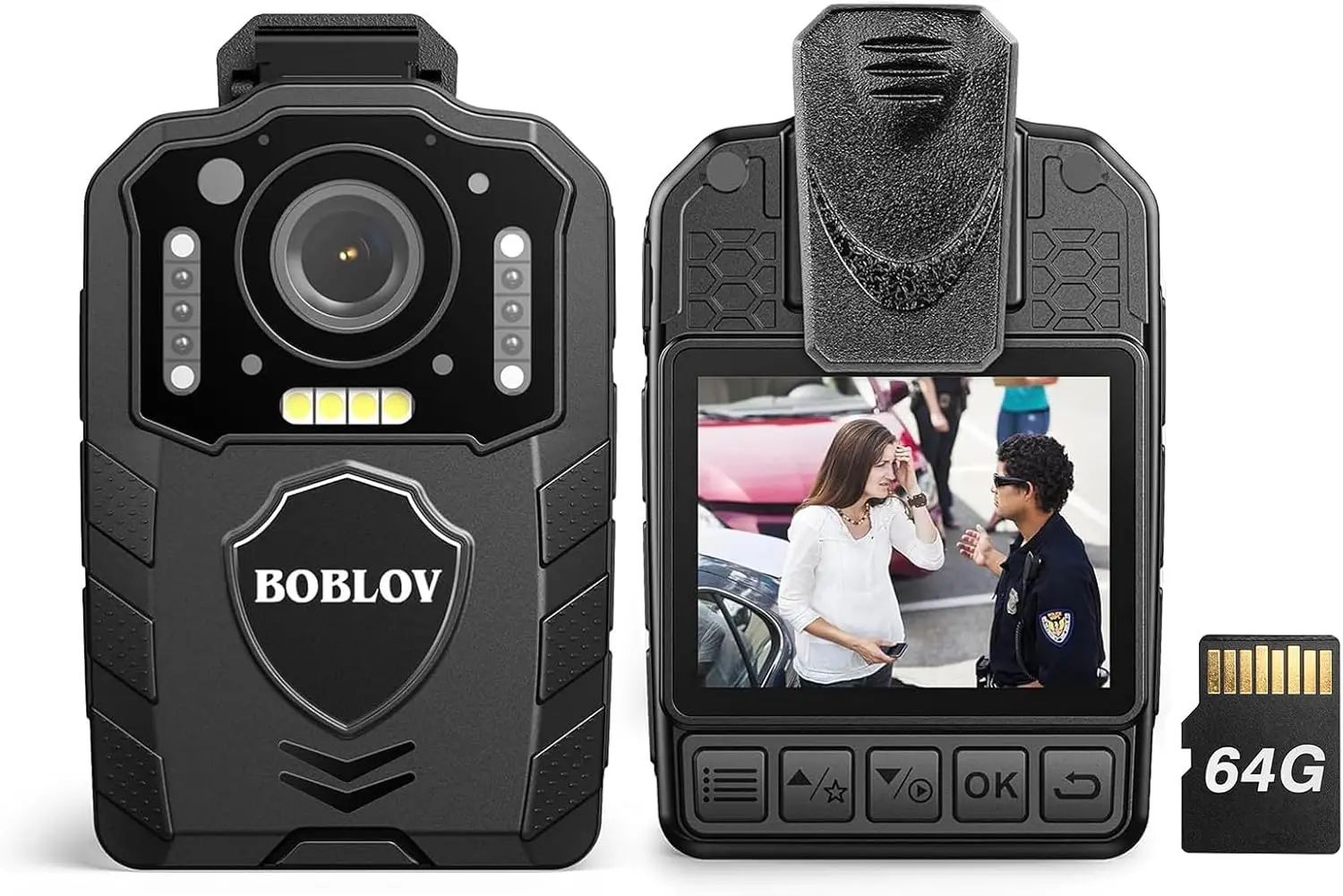 Mini Body Camera – 3000 mAh Battery with Up to 13-Hour Recording and Night Vision for Work Documentation and Field Use