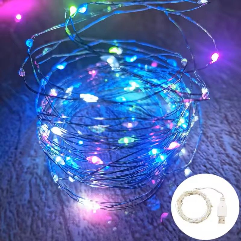 USB LED Silver Wire Fairy String Lights